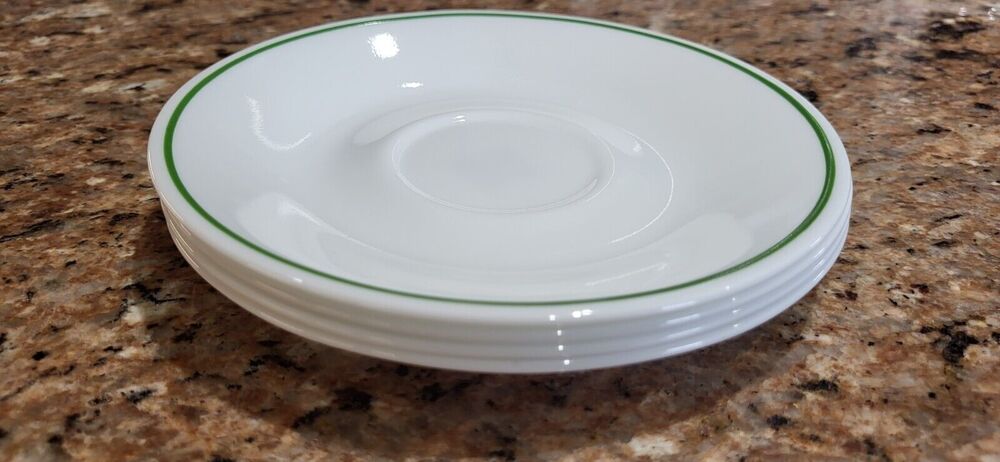 Corelle Green Rim Saucer (Set Of 4)